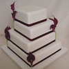 Burgundy Cala Lily Wedding Cake