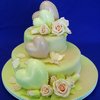 Chocolate Hearts and Roses Wedding Cake