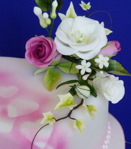 Gentle Hearts Wedding Cake