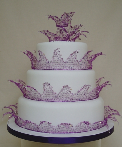 Jewelled Crown Wedding Cake