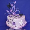 Lilac Hearts Wedding Cake